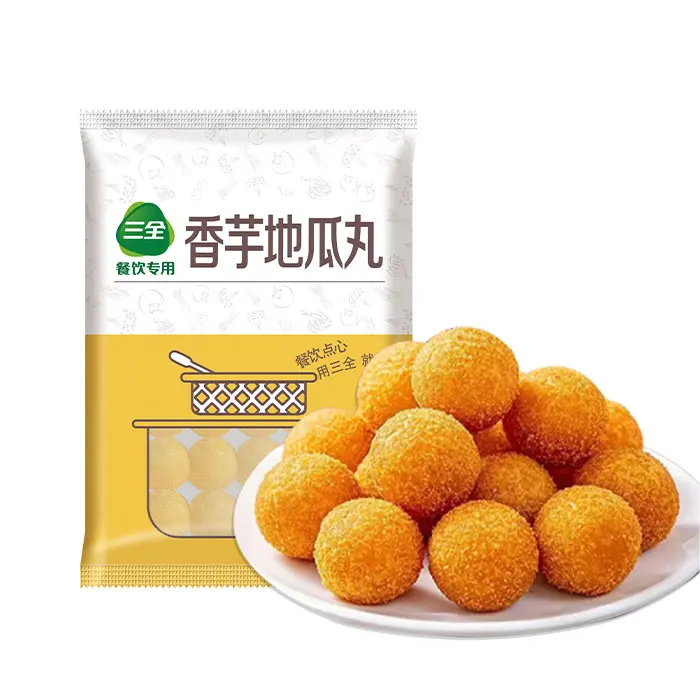 Китайский Быстро замороженный продукт из клейкого риса жареные вкусные шарики таро и сладкого картофеля