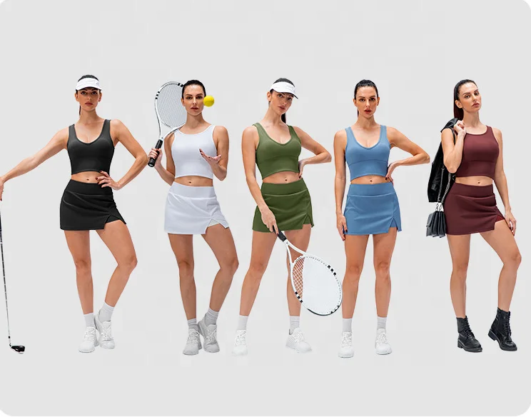 Women Tennis Clothing Skirt Women Golf Sportswear Anti Exposed Safe Lining Shorts for Women Adults Embroidered Logo Custom Size