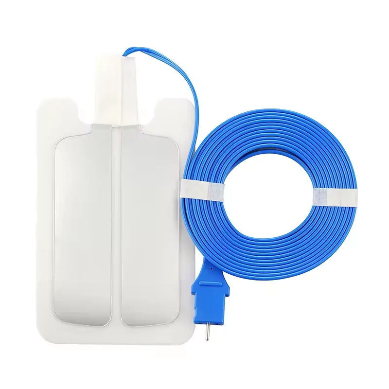 Factory Adult Pediatric Disposable Double Zone Diathermy Patient Plate ESU Ground Pad With cable REM Pin