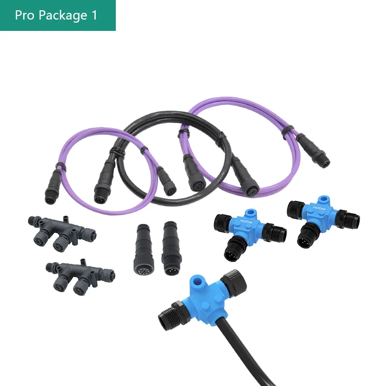 N2K Marine System IP68 Terminator Drop Cable T-connector M12 5pin Waterproof Plug NMEA2000 Connector M12 Wire Connector