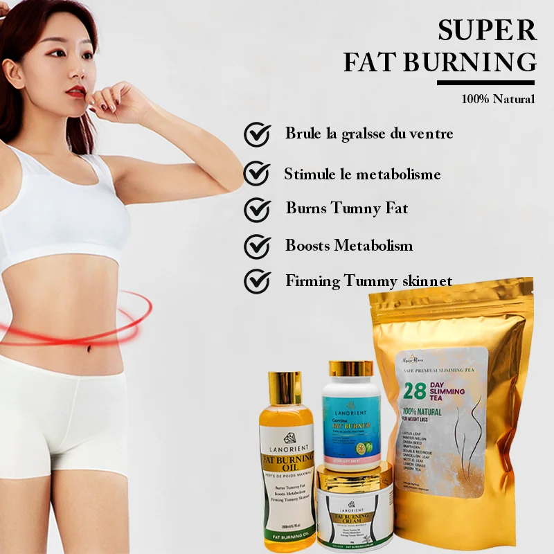 Private Label Natural Organic Body Weight Loss Belly Fat Burner Shaping Cellulite Burning Sweat Slimming Cream Set For Women