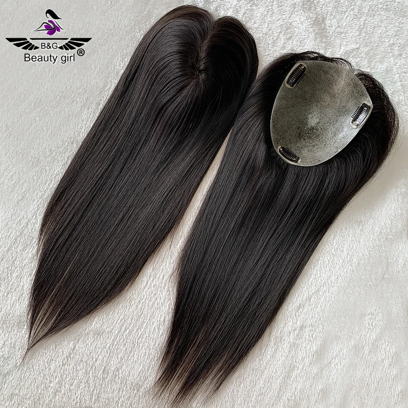 Alternative Hair Virgin Remy Silk Hair Toppers For Women Human Hair Side Topper Polyeurathane Skin Toupee Base Supplier