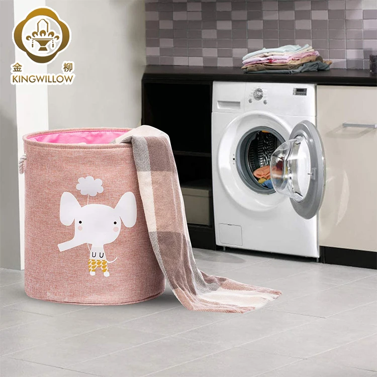 Wholesale Handmade Collapsible Large Round Kids Storage Bin Clothes Laundry Hamper toy Hamper Basket