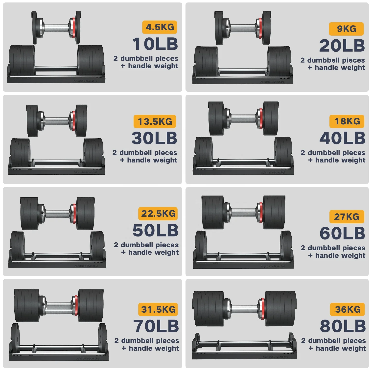 Snode AD80 adjustment dumbbell, the same independent station popular model in the United States