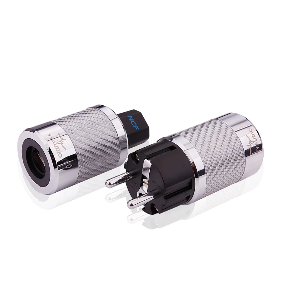 hifi power plug audio Platinum Plated EU Power plug IEC connector  DIY Cable power plug hifi