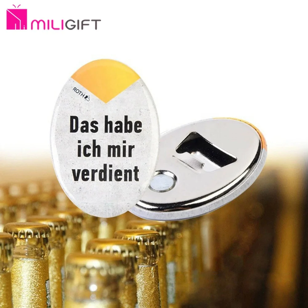 New Products Tinplate Oval Shape Bottle Opener/ Beer Opener