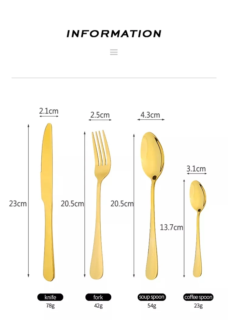 Cutlery Sets Luxury High Quality Stainless Steel Flatware Sets