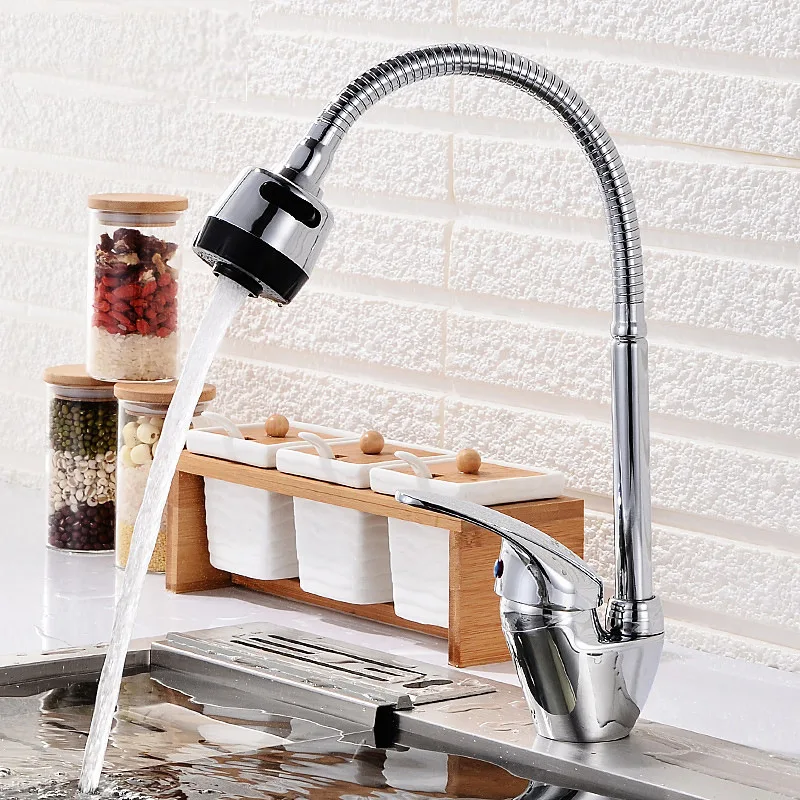 griferia cocina Plastic Zinc Alloy Hot and cold water mixer flexible kitchen faucet rotating water faucet kitchen mixer tap