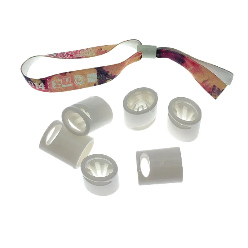 Factory Hot Sales Ribbon Bracelet One Way Slide Wristband Lock Wrist Band Closure for Music Festival Party