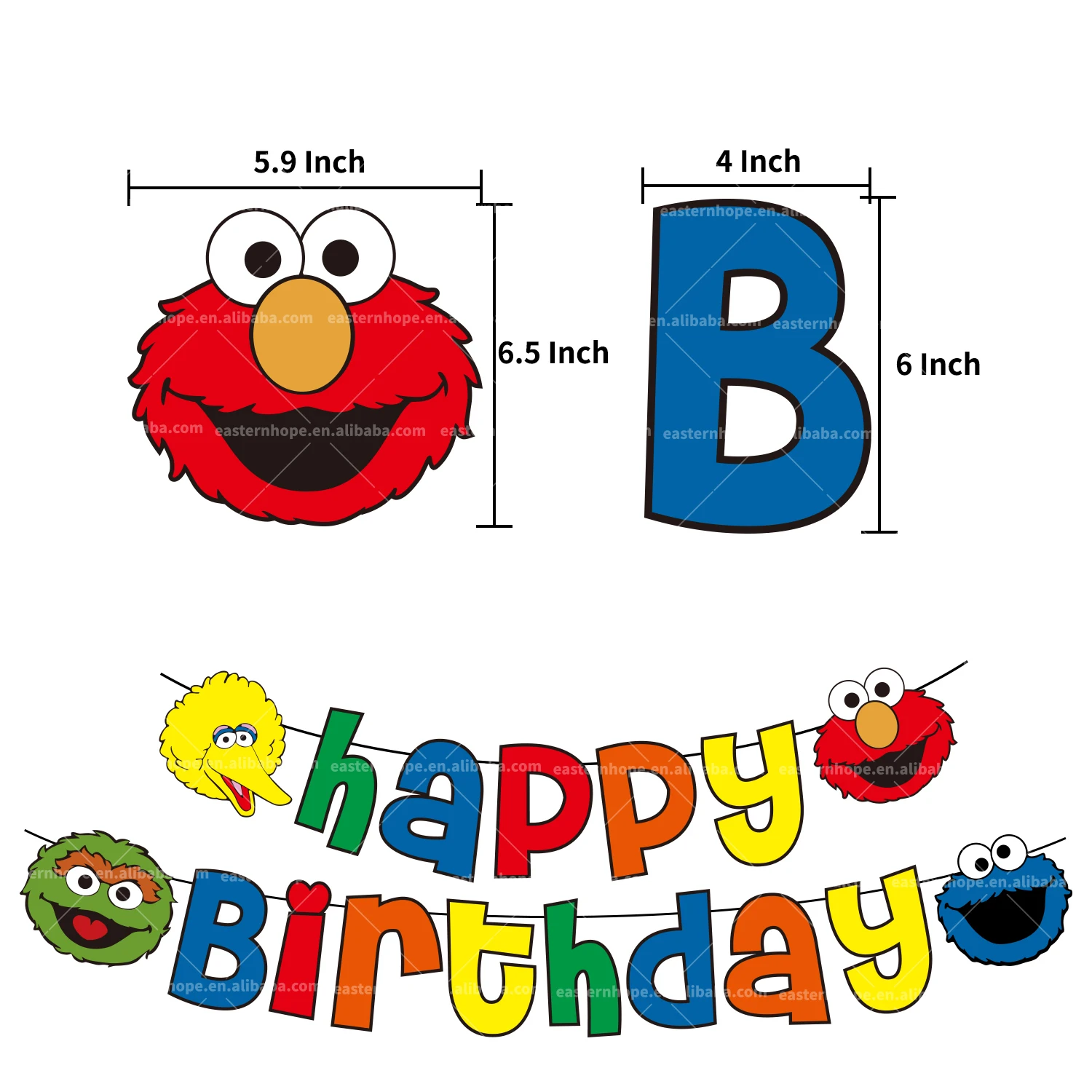 
Sesame-Street Birthday Party Decoration Kit, Banner Balloons Kids Elmo Birthday Party Supplies 