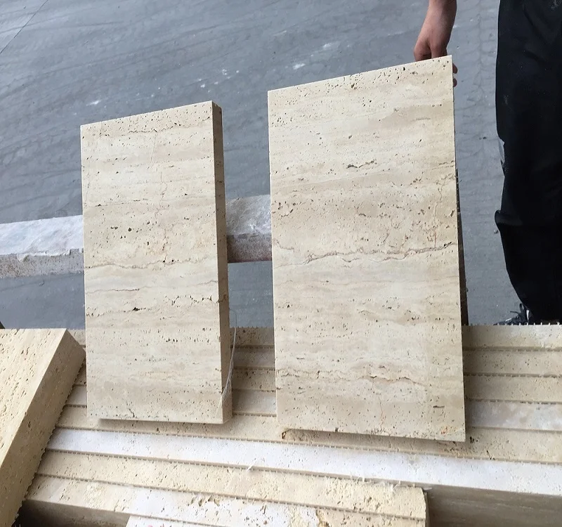 Unfilled Holes Nature Travertine Marble Beige Travertine Tiles