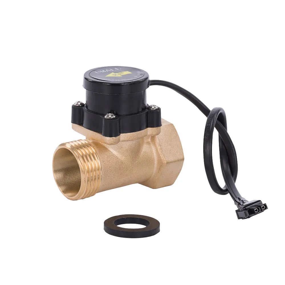 HT800 One Inch Water Pump Flow Meter Switch Liquid Booster Solar Heater Brass Magnetic Pressure Automatic Control Valve