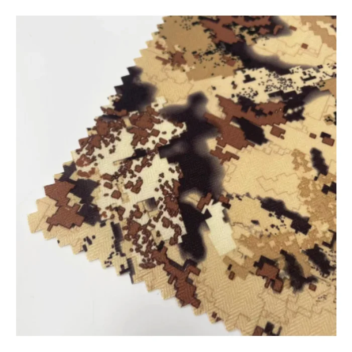 High Quality 100% Polyester Printed Tpu Bonded Breathable Waterproof 2 Layer Pongee Softshell Fabric For Jacket