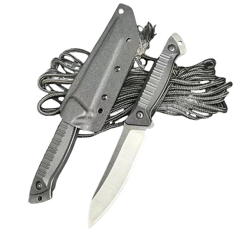 G10Hand lever hunting knife with sheath fixed blade knife Sharp stainless steel 440c outdoortactical survival knife
