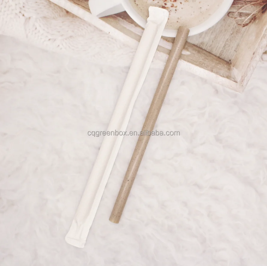 New product eco friendly long straw cocktail straws coffee grounds drinking straws