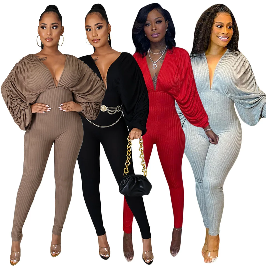 
2021 Clothing wholesale plus size sexy causal elegant womens one piece jumpsuit 