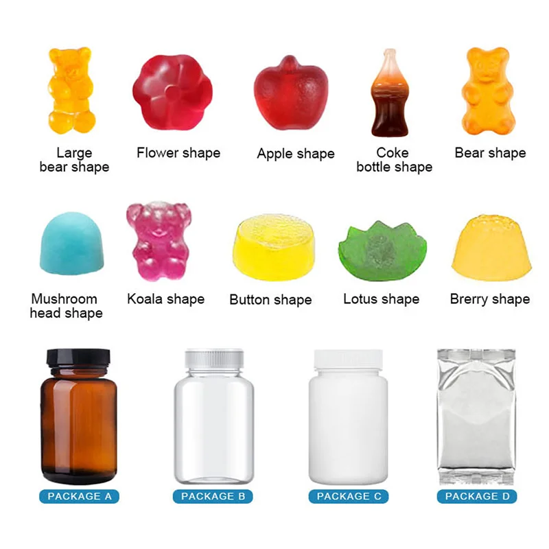 Wholesale Gummy Vitamins OEM Bear Vegan Gummy pectin Vitamin c Candy Gummies Skin Care Manufacturing