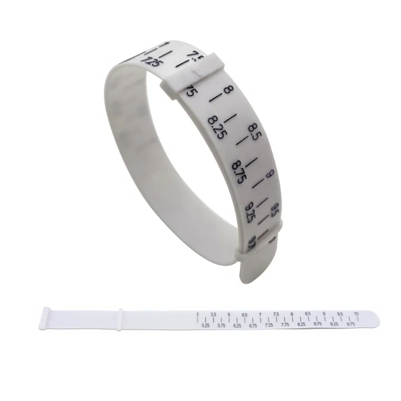 Professional Jewelry Measuring Tools Plastic Bangle Tester Strip Wrist Gauge Ring Sizer UK/HK/EU Size for DIY Jewelry