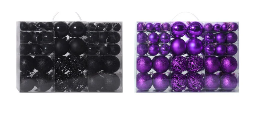 100pcs Christmas Decoration ball dropshipping three size different colors Christmas DIY Ornament source