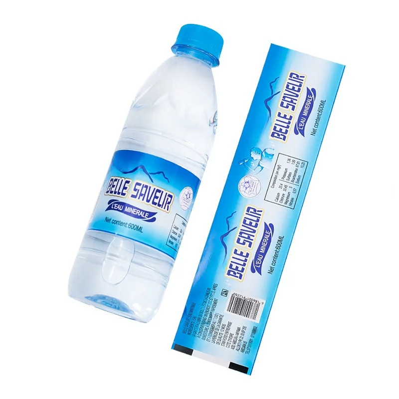 PET PVC custom printed plastic heat shrink sleeve label wrap film for water bottle