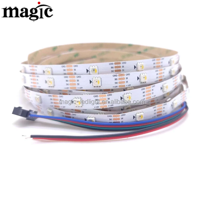 Адресуемый WS2815 RGBW RGB 12 В 30 пикселей светодиод на метр резервный двойной сигнал данных умное индивидуальное управление цифровая светодиодная лента