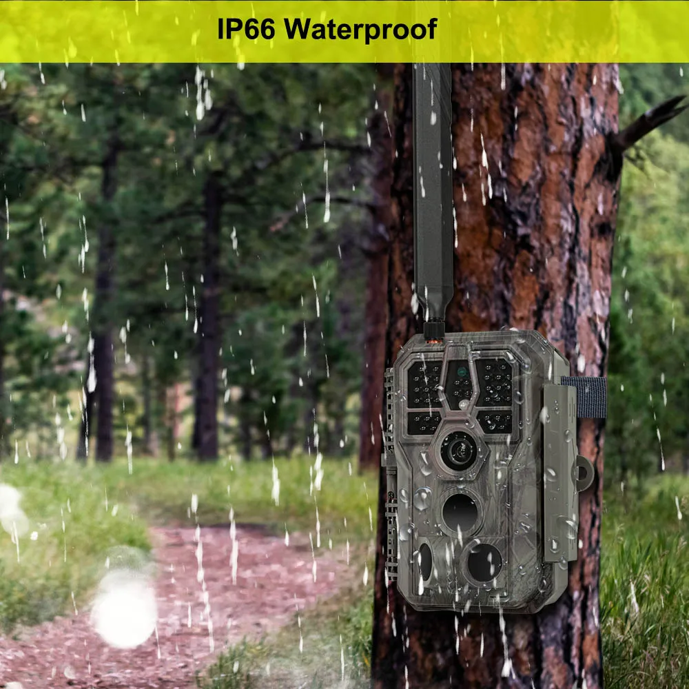 GardePro X50 Cellular LTE Trail Cameras Wireless 4G Hunting Camera 32MP Trap Cam No Glow IR Led Wildlife Trap