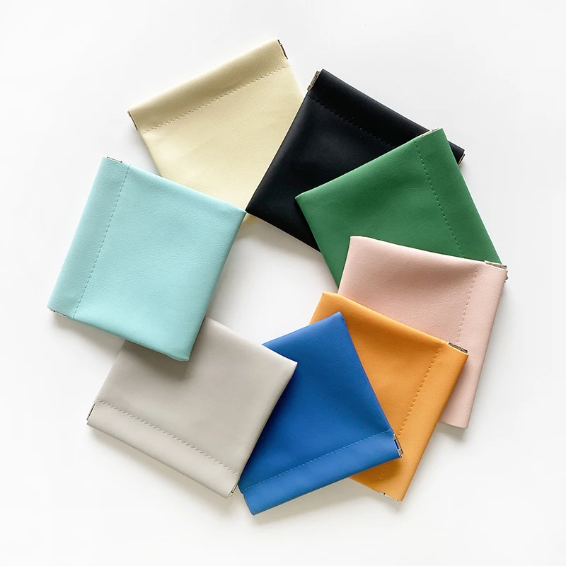 Wholesale Custom PU Jewelry Pouch Bag Elegant Leather Mini Makeup Cosmetic Pouch