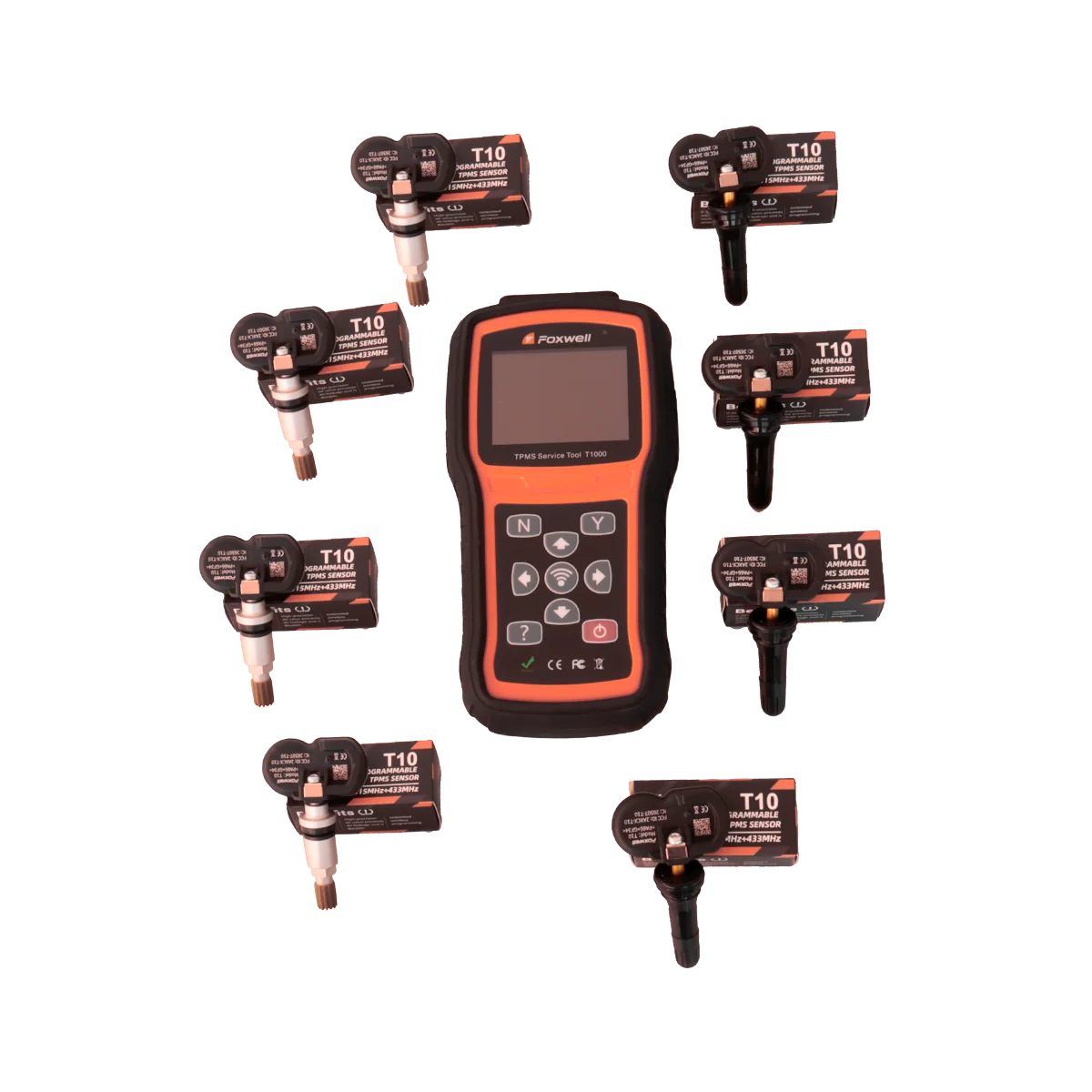 Factory Sale TPMS Service Tool T2000 With 8 PCS Programmable OE-Level Sensors Kits Tire Repair Tools