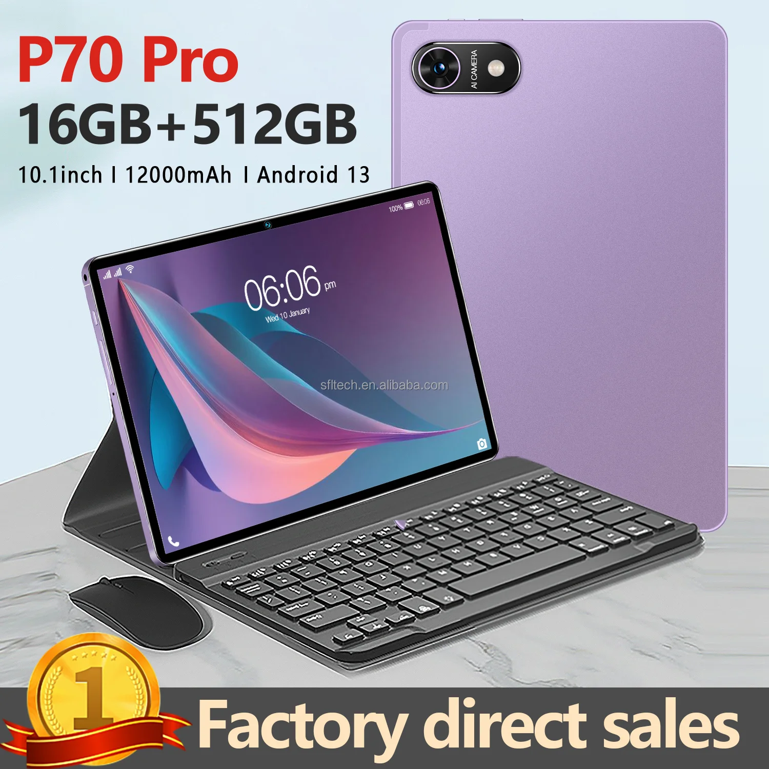 Оптовая Продажа 10 1 дюймов сенсорный экран планшетный ПК для детей P70 Беспроводная клавиатура USB интерфейс двойная камера карта 4G Интерфейс