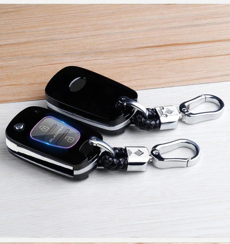 Автомобильные аксессуары Стайлинг карборн волоконный ключ чехол складной для Hyundai Ix35 IX25 I10 I20 I30 HB20 Sonata Verna Elantra