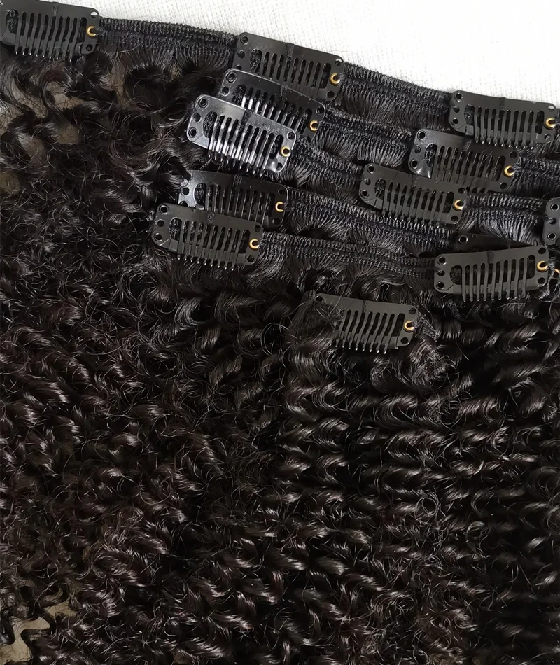 
 Оптовая продажа, необработанные натуральные кудрявые удлинители 3c 4a  