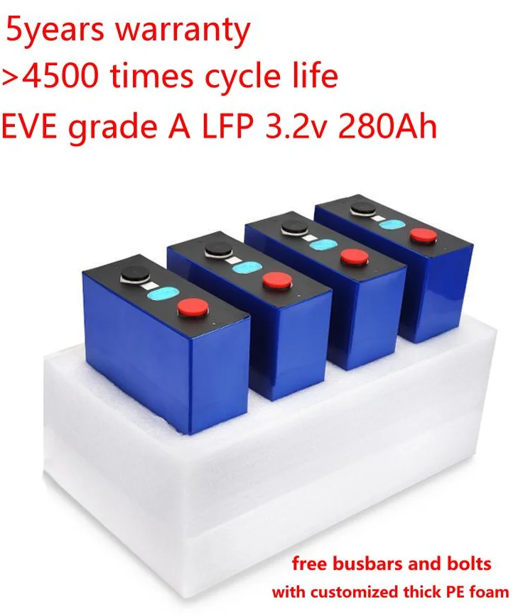 Green energy 310ah 320ah lithium iron phosphate batteries 3.2v 280ah lifepo4 battery cell lfp solar trailer RV AGV power
