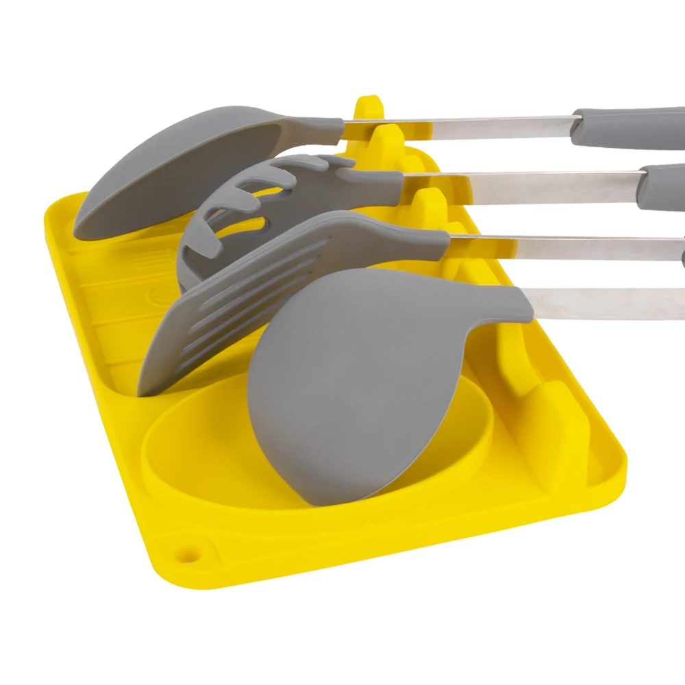  Feiaoda Amazon Large Drip Pad Kitchen Cooking Silicone Spoon Rest Spatula Holder