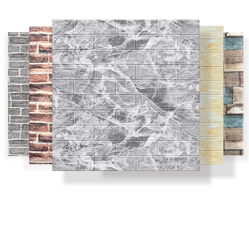 
Waterproof self adhesive 3d brick wall sticker for home decorations peel and stick wall paper 