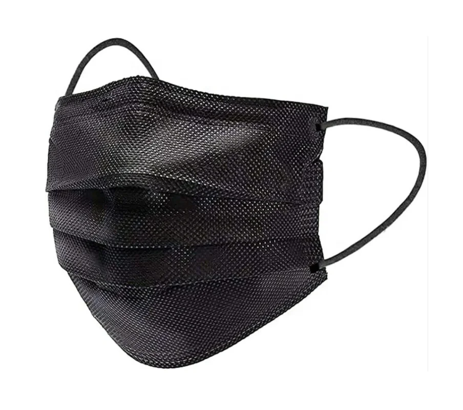 Manufacturer High Quality Disposable Medical Masks Black 3 Ply Surgical Facemask for Adult