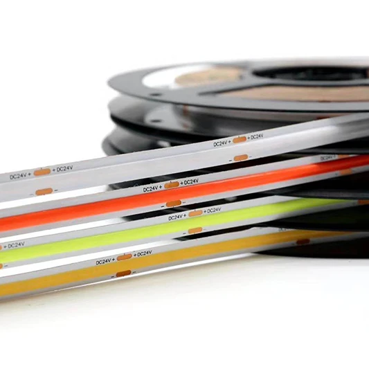 12V/24V Flexible RGB led strip cob lighting with 576leds per meter