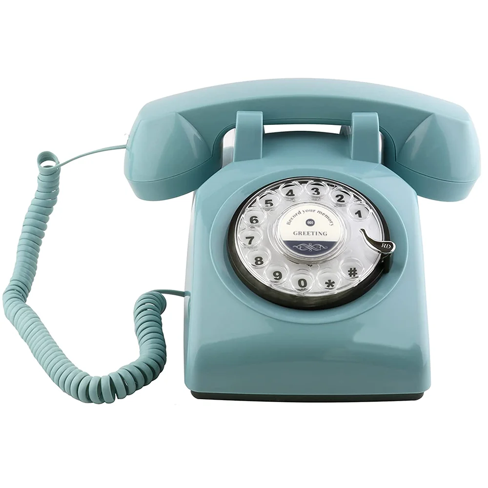 Белый винтажный телефонный рекордер, аудиогостевая книга, вращающийся телефон для свадеб