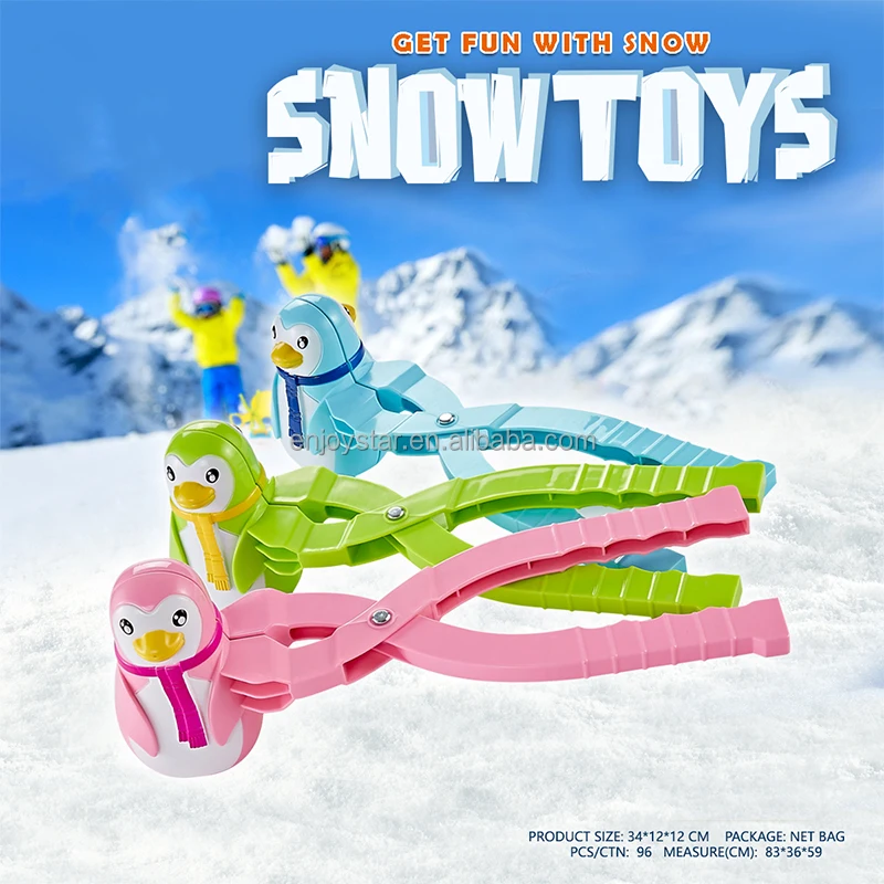 ENJOYSTAR Winter Outdoor Multi Shape Snowball Maker For Snow Fights Snow Molds Tool Clip With Handle For Kids Toddlers Adults
