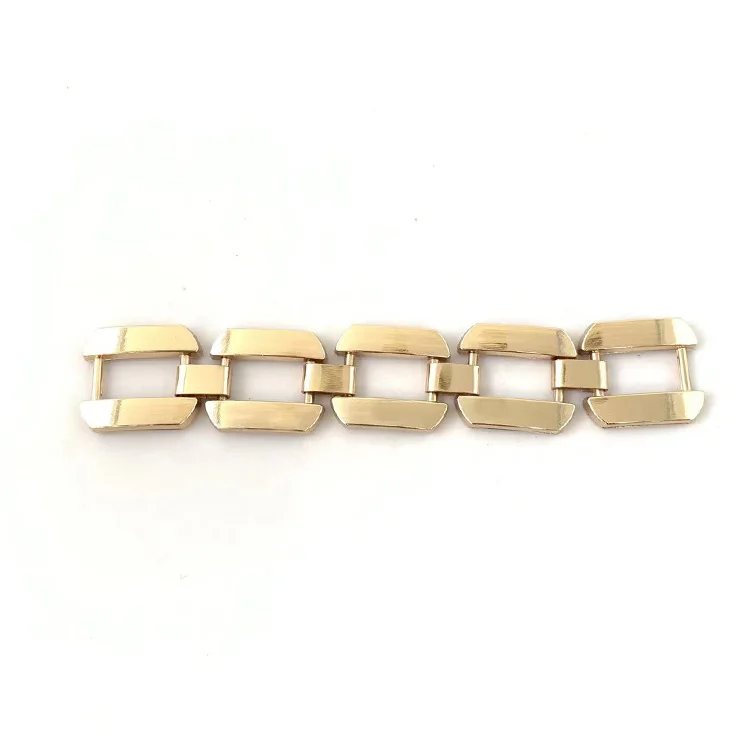 Zinc alloy customized long chain buckle shoe decoration shoe buckle metal decoration accessories