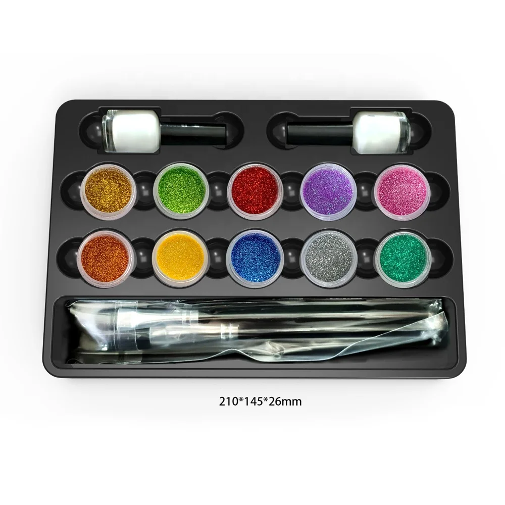 10 Color Cosmetic Grade Color Shift Chunky Mixed Glitter Powder Bulk Chameleon Laser Polyester
