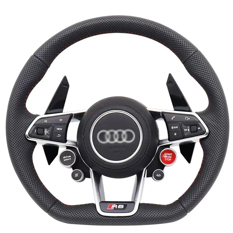 Hot-Sales Customized Leather Steering Wheel with Carbon Fiber LED For Audi RS S R8 TT TTRS A5