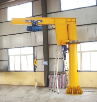 1-10 Ton Slew Motor Vehicle Mounted Rotation Boom Lifting Mini Swing Arm Fly Jib Crane with Electric Hoist