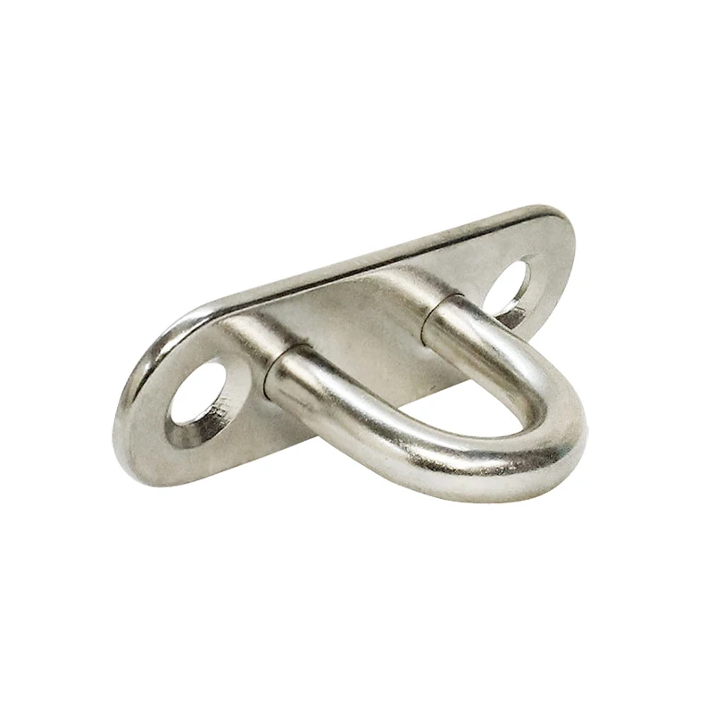 Stainless Steel Folding Pad Eye Lashing D Ring for Yacht Motorboat Truck