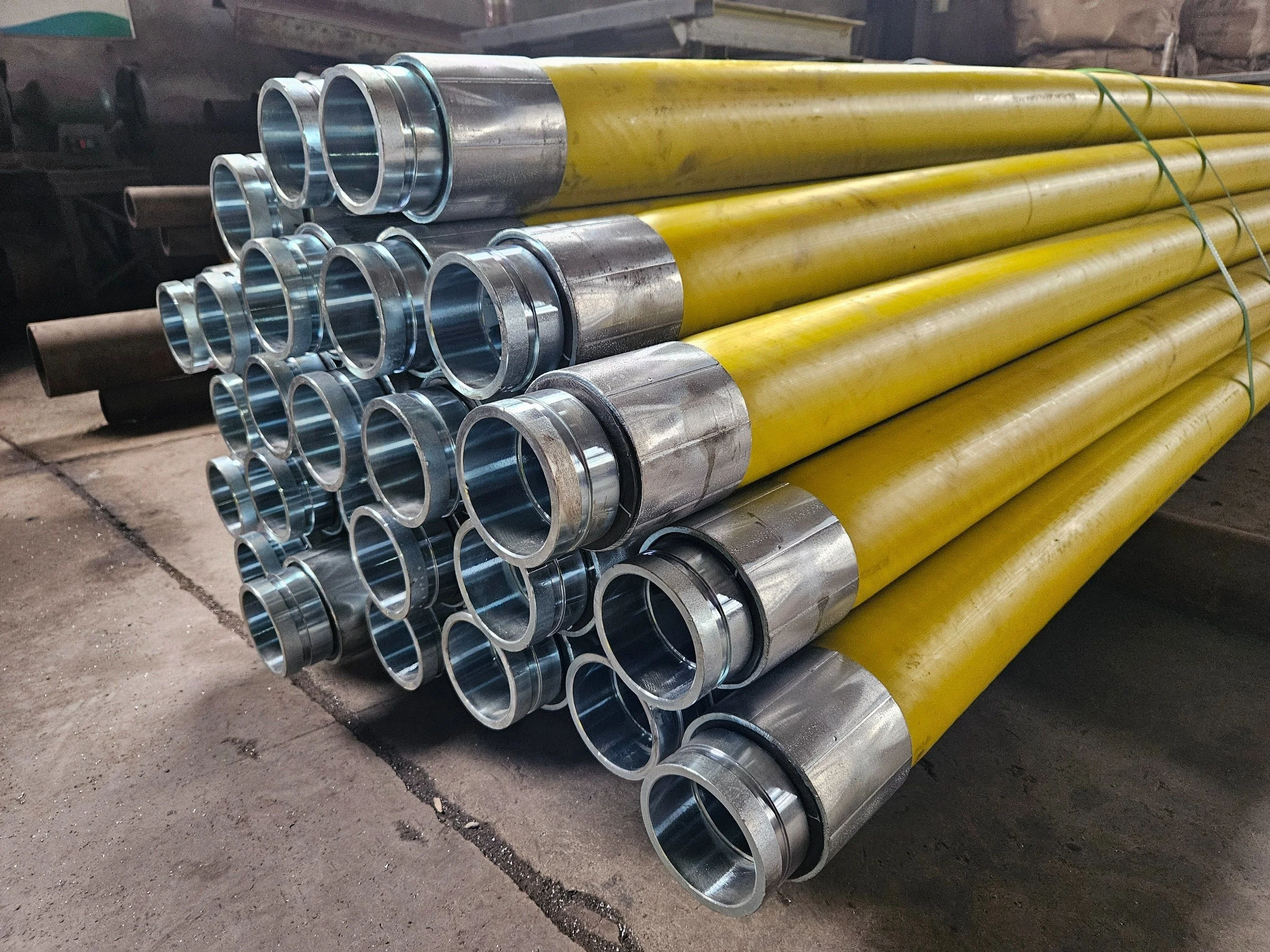 Plastic HDPE Yellow Line Nature Gas Pipeline Pipe Tube