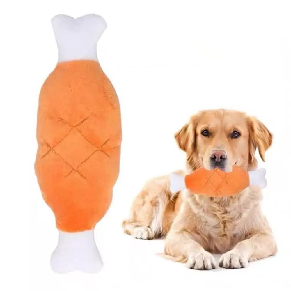 Dog Plush Squeaky Double Bone pet Chicken Leg Dog Relieve Boredom And Bite Resistant For Small Medium Large Dogs And Cats