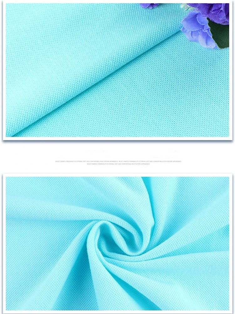 CVC Pearl ground cloth mesh polyester cotton knitted fabric spring and summer breathable polo shirt T-shirt fabric