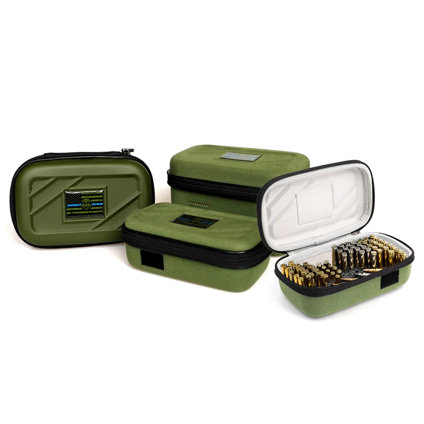 Custom Carrying Hard Storage Packaging Bullet Box with Foam Insert, 9mm EVA Ammo Case Box