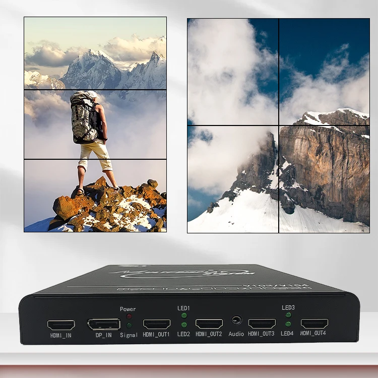 Без сжатия поддержка 4k60 видео контроллер в 4 экран с разрешением 4k светодиодный контроллером видеодисплея multiviewer