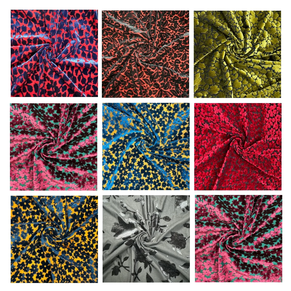 Wholesale sale burnout silk velvet fabric KS Durable Wrinkle Resistance Smooth Texture burnout velvet fabric for dress garment