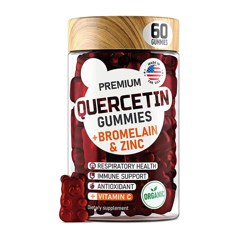 Free Sample Best Seller Quercetin Gummies 500mg with Bromelain Zinc & Vitamin C